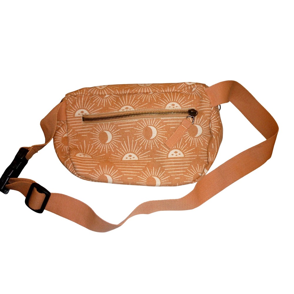 Danica Studio Canvas Belt Bag Sun Moon Celestial Terracotta Waist Pack